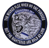 The Righteous Are Bold As Lions - 4x4 Inch Circle