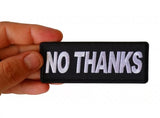 No Thanks Patch - 4x1.5 inch