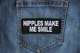 Nipples Make Me Smile Patch - 4x1.5 inch