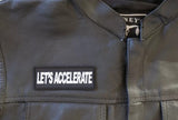 Let's Accelerate Biker Saying Patch - 4x1.5 inch