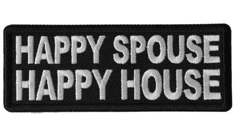 Happy Spouse Happy House Patch - 4x1.5 inch