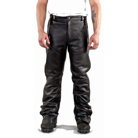 Men's Leather Motorcycle Chaps / Pants Combo