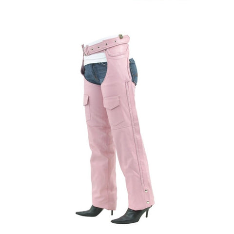 Women's Pink Braided Chaps