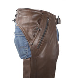 Brown Leather Chaps Extra Heavy Duty With Removable Liner, Chaps, [product_description] - Rhino Gear