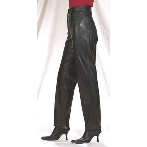 Womens Plain Leather Pants