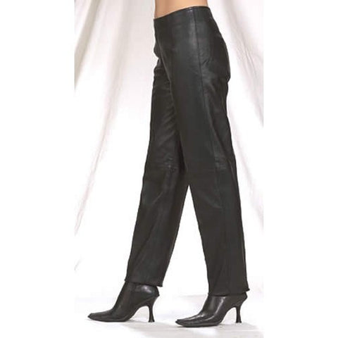 Women Hip-Hugger Leather Pants