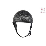 DOT Low Profile Flat Black Motorcycle Helmet With Skulls Graphic, DOT Helmets, [product_description] - Rhino Gear