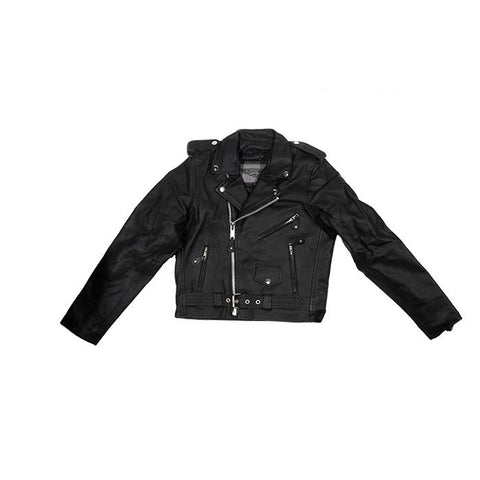 Teens Leather Classic Motorcycle Jacket