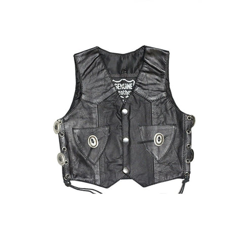 Toddler/Kids Vest With Side Laces & Concho