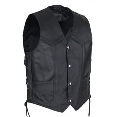 Kids Classic Leather Vest With Side Laces, Kid's Leather, [product_description] - Rhino Gear