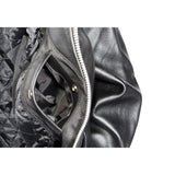 Mens Classic Police Style Motorcycle Jacket With Side Laces - Terminator Style, Men's Leather Jacket, [product_description] - Rhino Gear