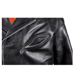 Mens Classic Police Style Motorcycle Jacket With Side Laces - Terminator Style, Men's Leather Jacket, [product_description] - Rhino Gear