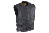 Men's Genuine Leather Replica Swat Tactical Vest With Conceal Pockets, Men's Vest, [product_description] - Rhino Gear