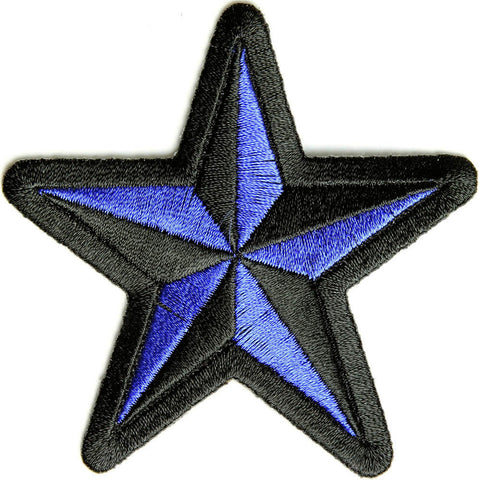 Blue Black Star PATCH - 3x3 inch