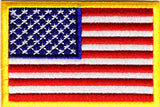 American US Flag PATCH Small Yellow Border 3 Inch - 3x2 inch, Patch, [product_description] - Rhino Gear