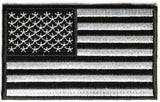 American US Flag Black White PATCH 4 Inch - 4x2.5 inch, Patch, [product_description] - Rhino Gear