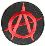 Anarchy Red Round PATCH - 3 inch, Patch, [product_description] - Rhino Gear