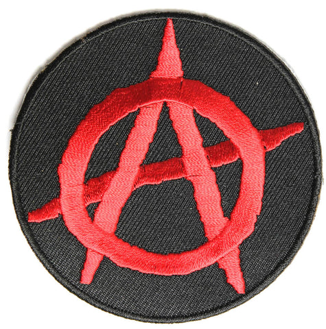 Anarchy Red Round PATCH - 3 inch