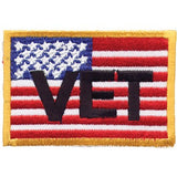 American "Vet" Flag with Yellow Border Patch 2.5" x 3", Patch, [product_description] - Rhino Gear