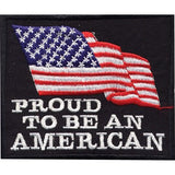 "Proud to Be An American" American Flag Patch 3" x 3.5", Patch, [product_description] - Rhino Gear