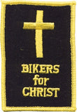 "Bikers for Christ" Cross Patch 3" x 2", Patch, [product_description] - Rhino Gear