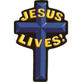 "Jesus Lives" Cross Patch 3" x 2", Patch, [product_description] - Rhino Gear