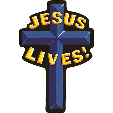 "Jesus Lives" Cross Patch 3" x 2"