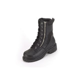 Women's Biker Boots With Lace Up Front & Side Zipper, Men's Boot, [product_description] - Rhino Gear