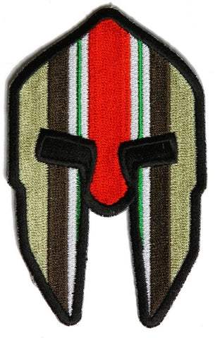 Spartan Helmet Iraq War Vet Ribbon PATCH - 2.5x4 inch