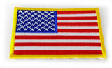 American US Flag PATCH Small Yellow Border 3 Inch - 3x2 inch, Patch, [product_description] - Rhino Gear