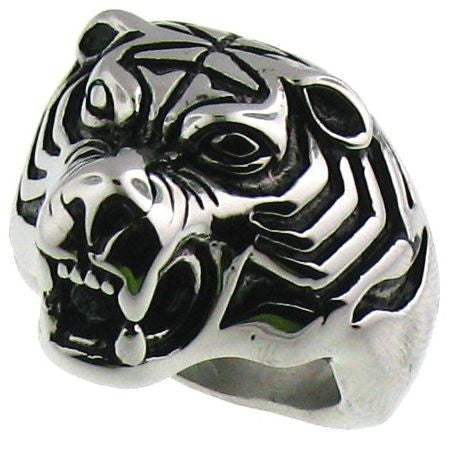 "Unleash The Beast" Stainless Steel Tiger Ring